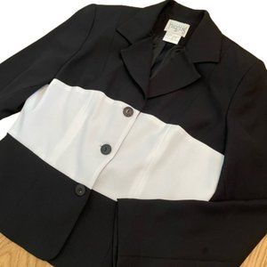 Vintage Excellent Condition Northern Traditions Black/White Colour Block Sz 12